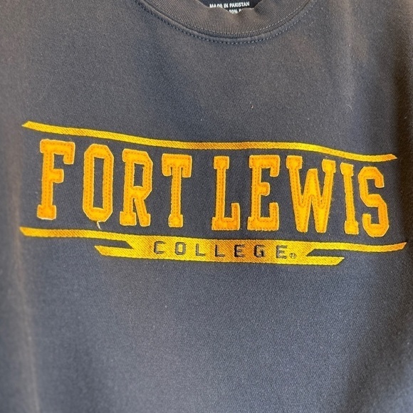Fort Lewis College Sweatshirt and Tee Navy Women's Medium/Men's Small - Picture 4 of 5